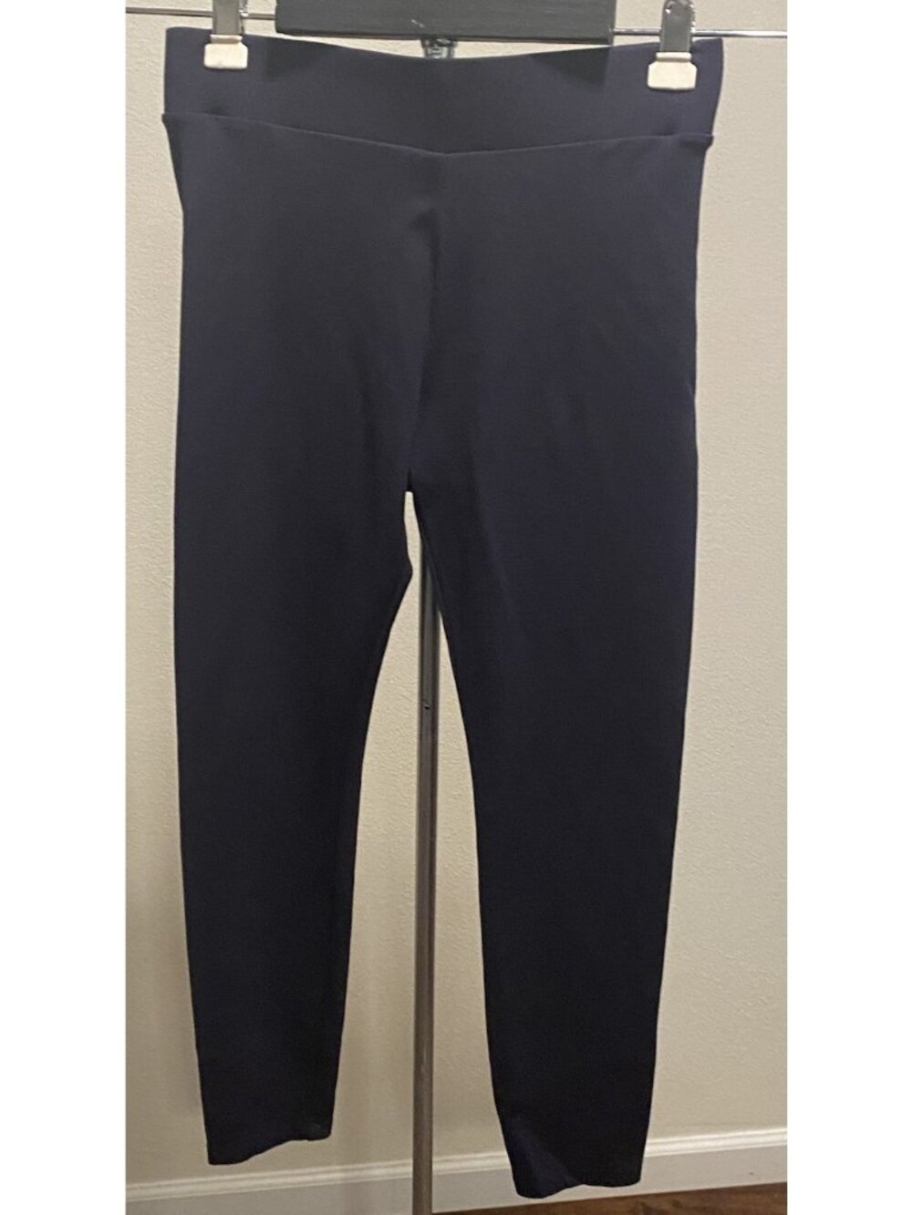 DAILY RITUAL Stretch Ponte Ankle Leg Pants Size M Long Black